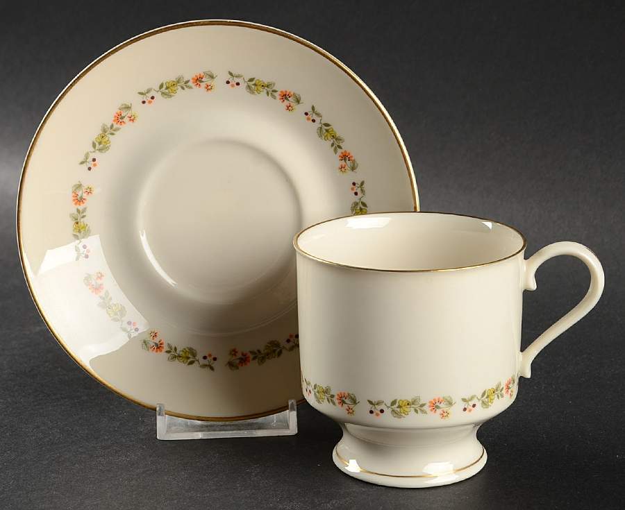 Madison Footed Cup & Saucer Set by Syracuse-1