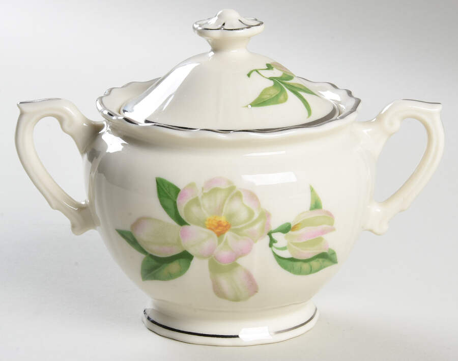 Magnolia Sugar Bowl & Lid by Syracuse-1