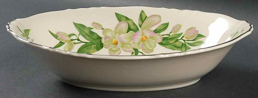 Magnolia 10" Oval Vegetable Bowl by Syracuse-1