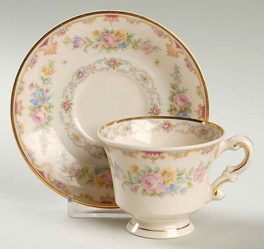 Marlene Footed Demitasse Cup & Saucer Set by Syracuse-1