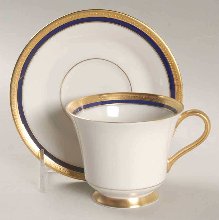 Marlborough Blue Footed Cup & Saucer Set by Syracuse-1