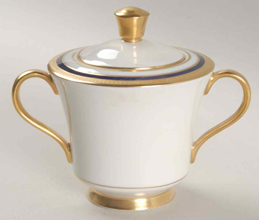 Marlborough Blue Sugar Bowl & Lid by Syracuse-1
