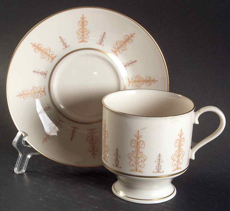 Marquesa Gold Footed Cup & Saucer Set by Syracuse-1