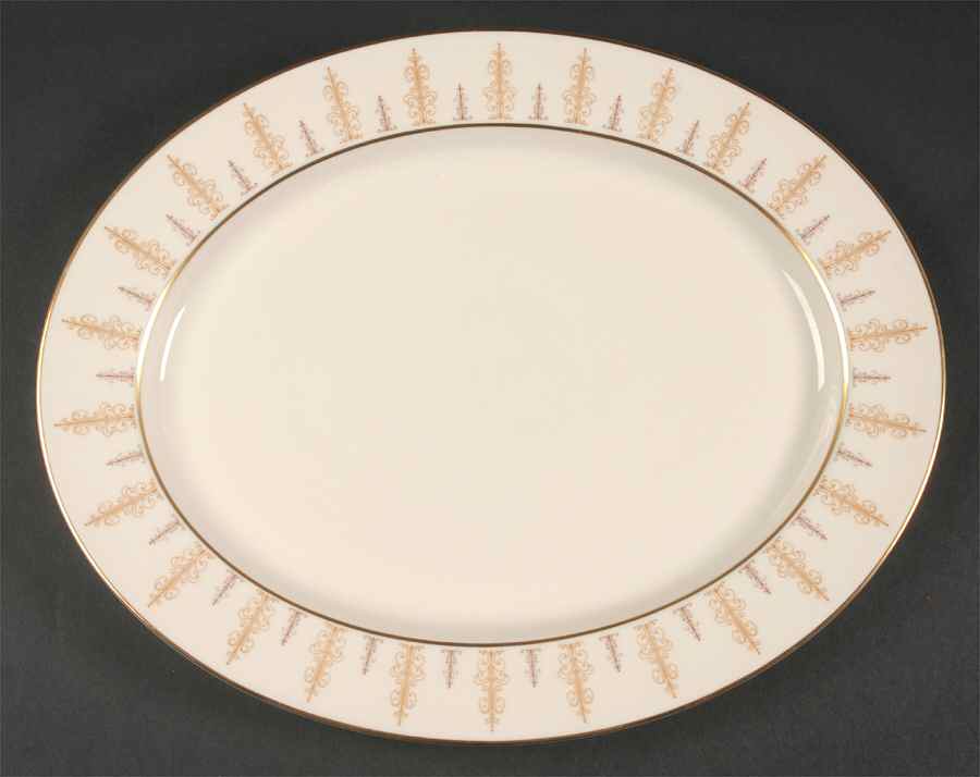 Marquesa Gold 14" Oval Serving Platter by Syracuse-1