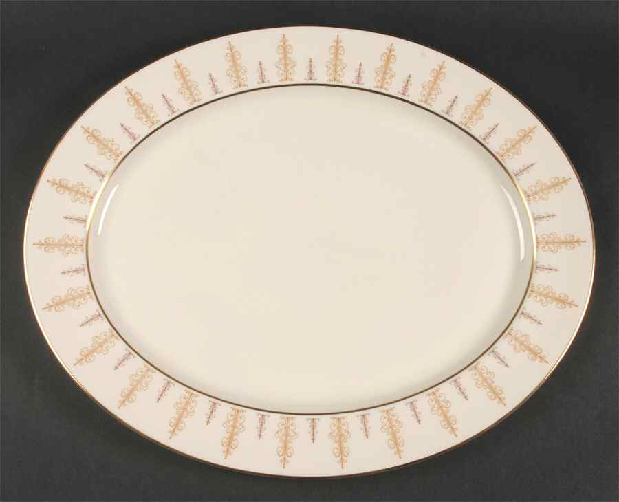 Marquesa Gold 16" Oval Serving Platter by Syracuse-1