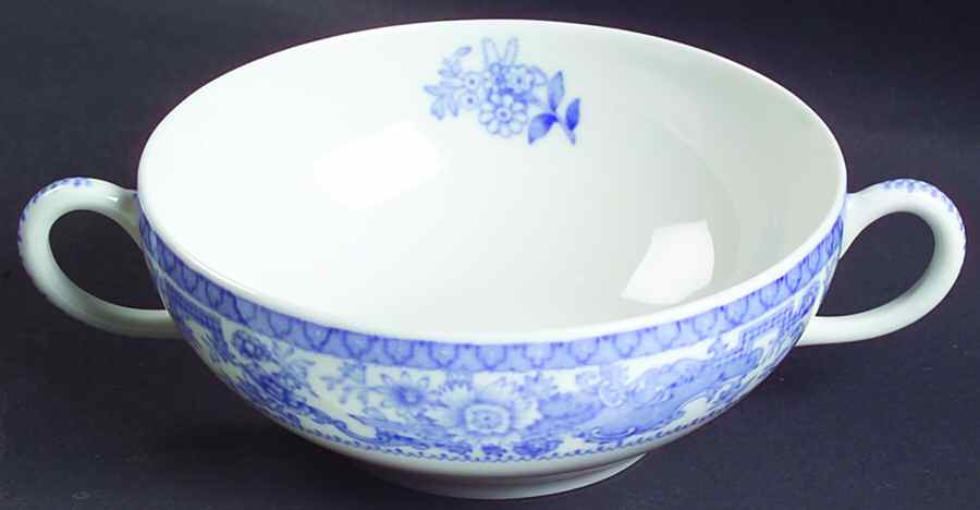 Mayfair Blue Flat Cream Soup Bowl by Syracuse-1