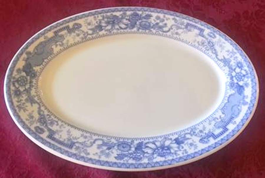 Mayfair Blue 11" Oval Serving Platter by Syracuse-1