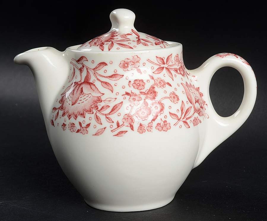 Mayflower Red Individual Coffee Pot & Lid by Syracuse-1
