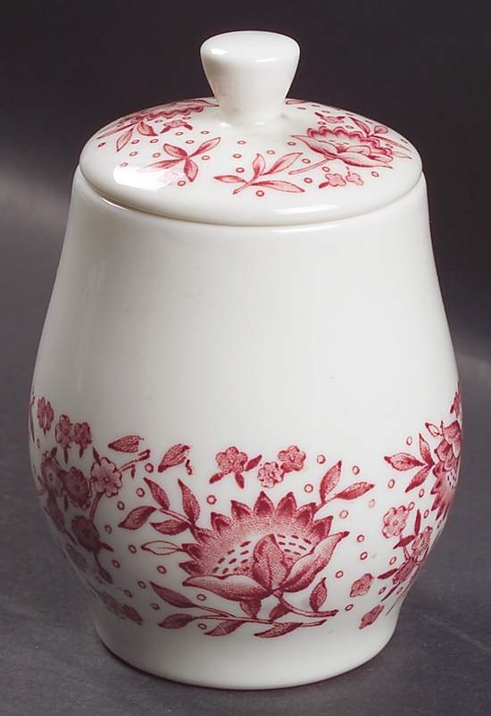 Mayflower Red Sugar Bowl & Lid (Juice Tumbler) by Syracuse-1