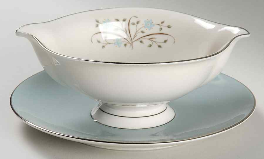 Meadow Breeze Round Gravy Boat/Attached Underplate by Syracuse-1