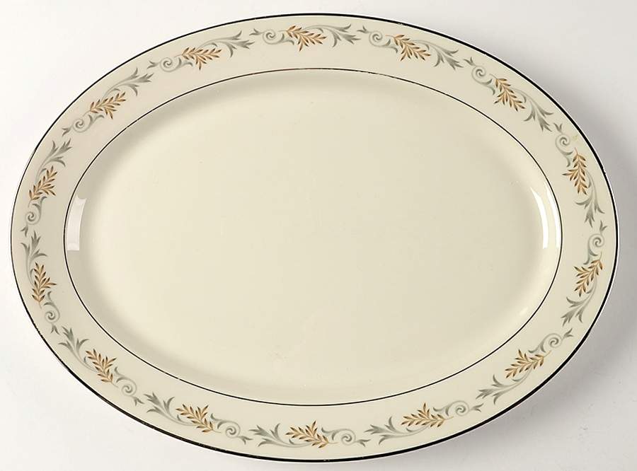 Melodie 14" Oval Serving Platter by Syracuse-1