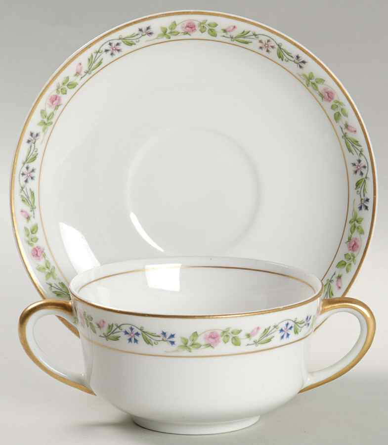 Melrose Flat Bouillon Cup & Saucer by Syracuse-1