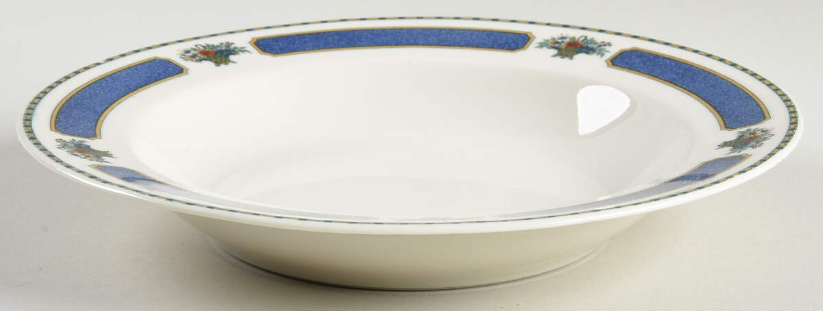 Meridale (Ivory Background) Rim Soup Bowl by Syracuse-1