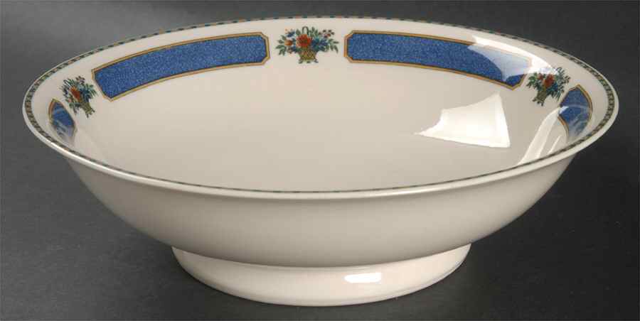 Meridale (Ivory Background) 8" Round Vegetable Bowl by Syracuse-1