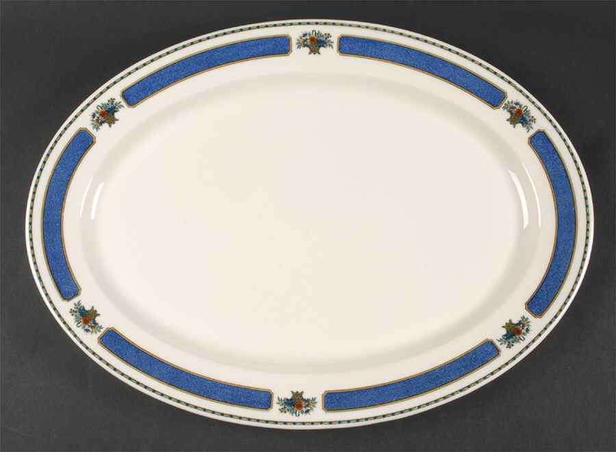 Meridale (Ivory Background) 16" Oval Serving Platter by Syracuse-1