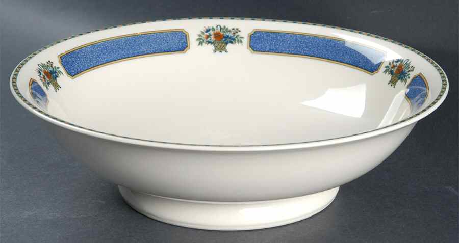 Meridale (Ivory Background) 8" Round Vegetable Bowl by Syracuse-1