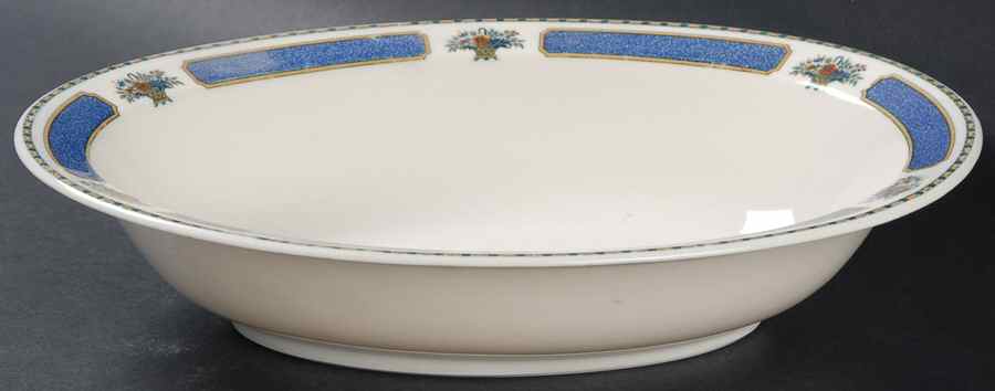 Meridale (Ivory Background) 10" Oval Vegetable Bowl by Syracuse-1