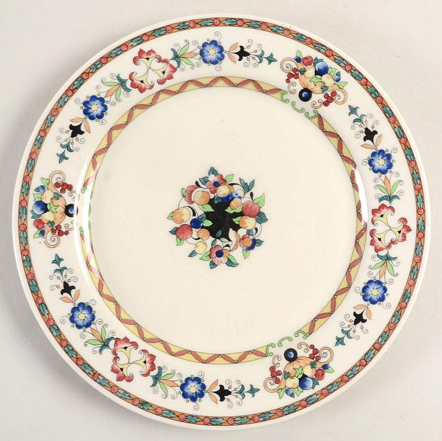 Midlothian (Orange Trim) Luncheon Plate by Syracuse-1