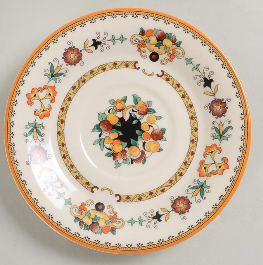Midlothian (Orange Trim) Saucer by Syracuse-1