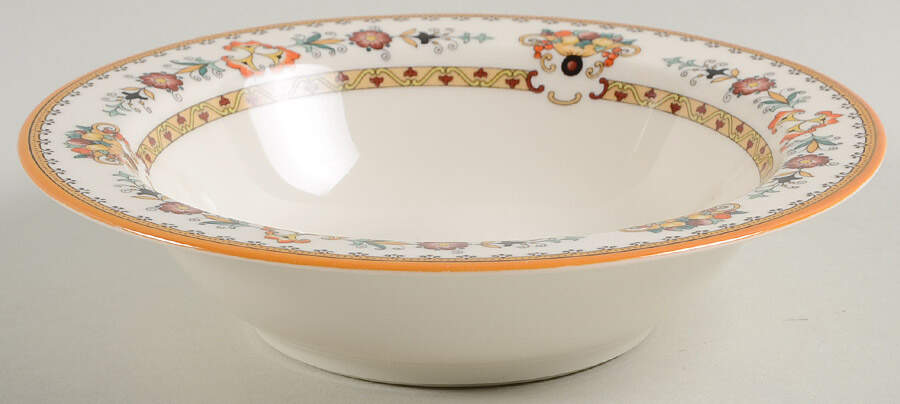 Midlothian (Orange Trim) Rim Cereal Bowl by Syracuse-1