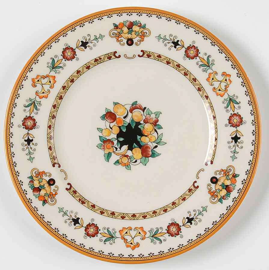 Midlothian (Orange Trim) Bread & Butter Plate by Syracuse-1