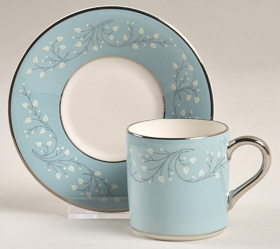 Minuet Flat Demitasse Cup & Saucer Set by Syracuse-1