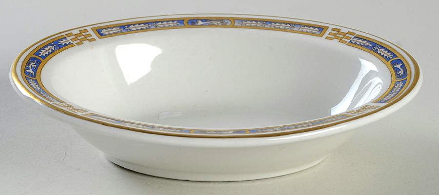 Mistic Blue Oval Fruit/Dessert Bowl by Syracuse-1