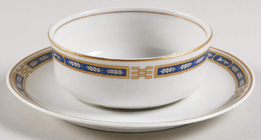 Mistic Blue Ramekin & Saucer Set by Syracuse-1