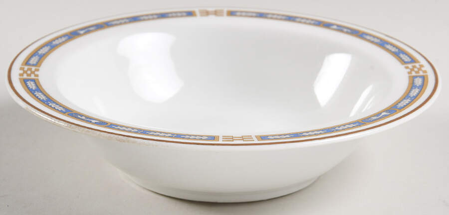 Mistic Blue Rim Cereal Bowl by Syracuse-1
