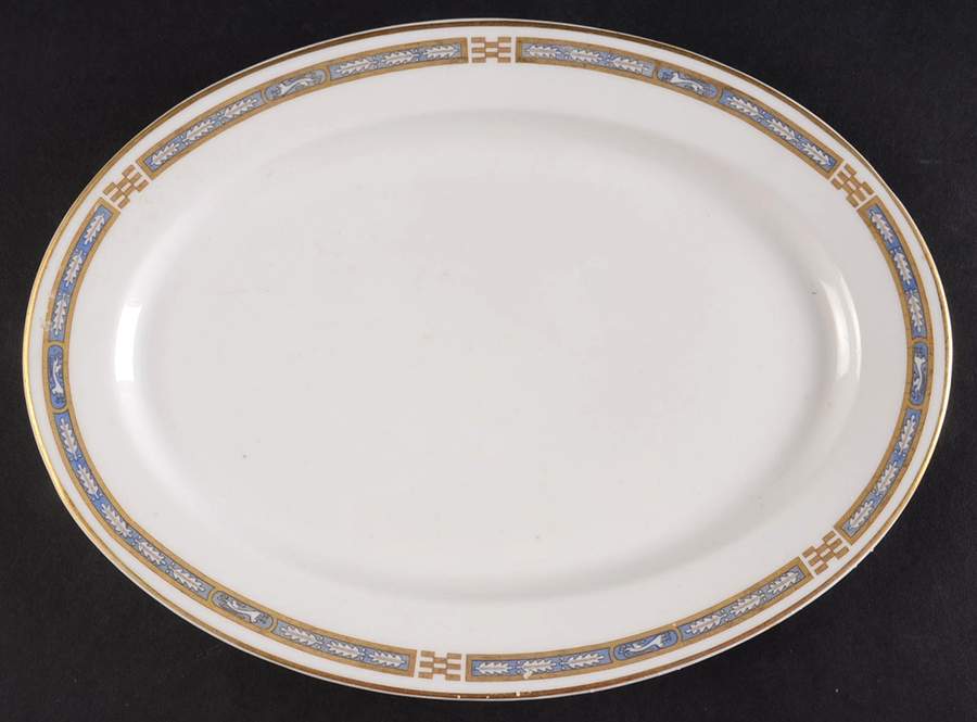 Mistic Blue 10" Oval Serving Platter by Syracuse-1