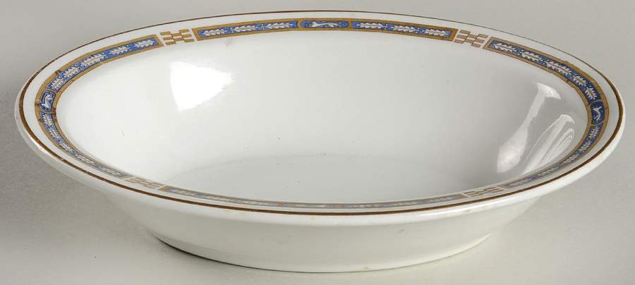 Mistic Blue 8" Oval Vegetable Bowl by Syracuse-1