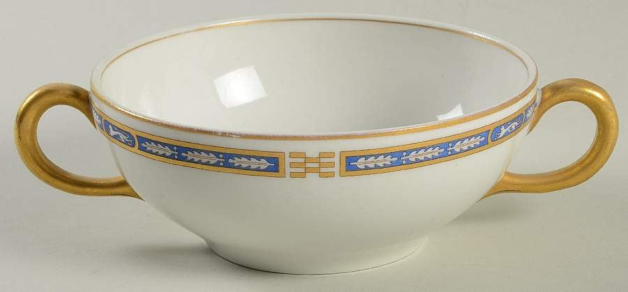 Mistic Blue Flat Cream Soup Bowl by Syracuse-1
