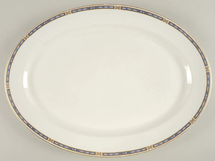 Mistic Blue 18" Oval Serving Platter by Syracuse-1
