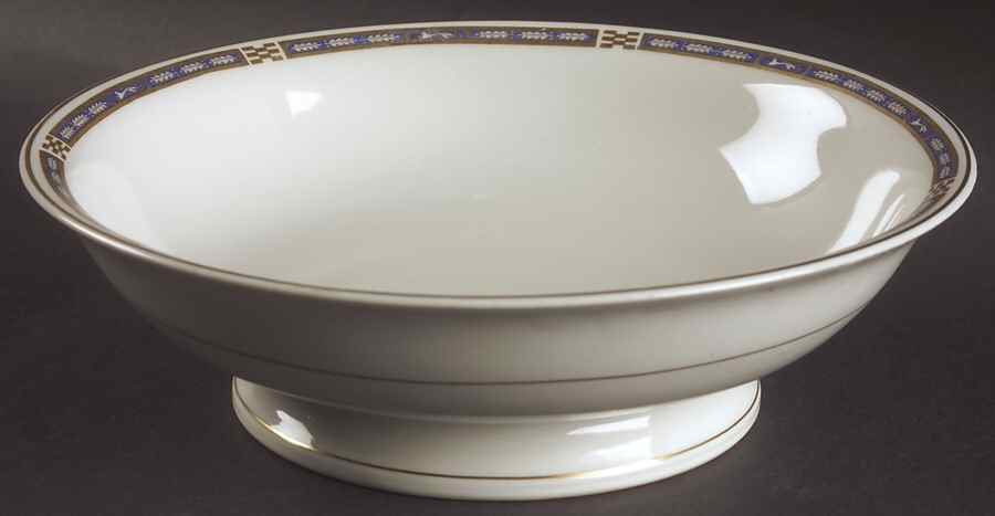 Mistic Blue 9" Round Vegetable Bowl by Syracuse-1