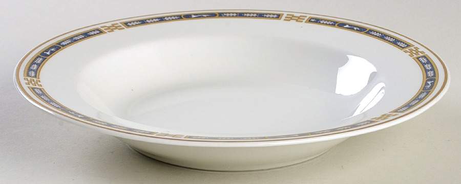 Mistic Blue Rim Soup Bowl by Syracuse-1