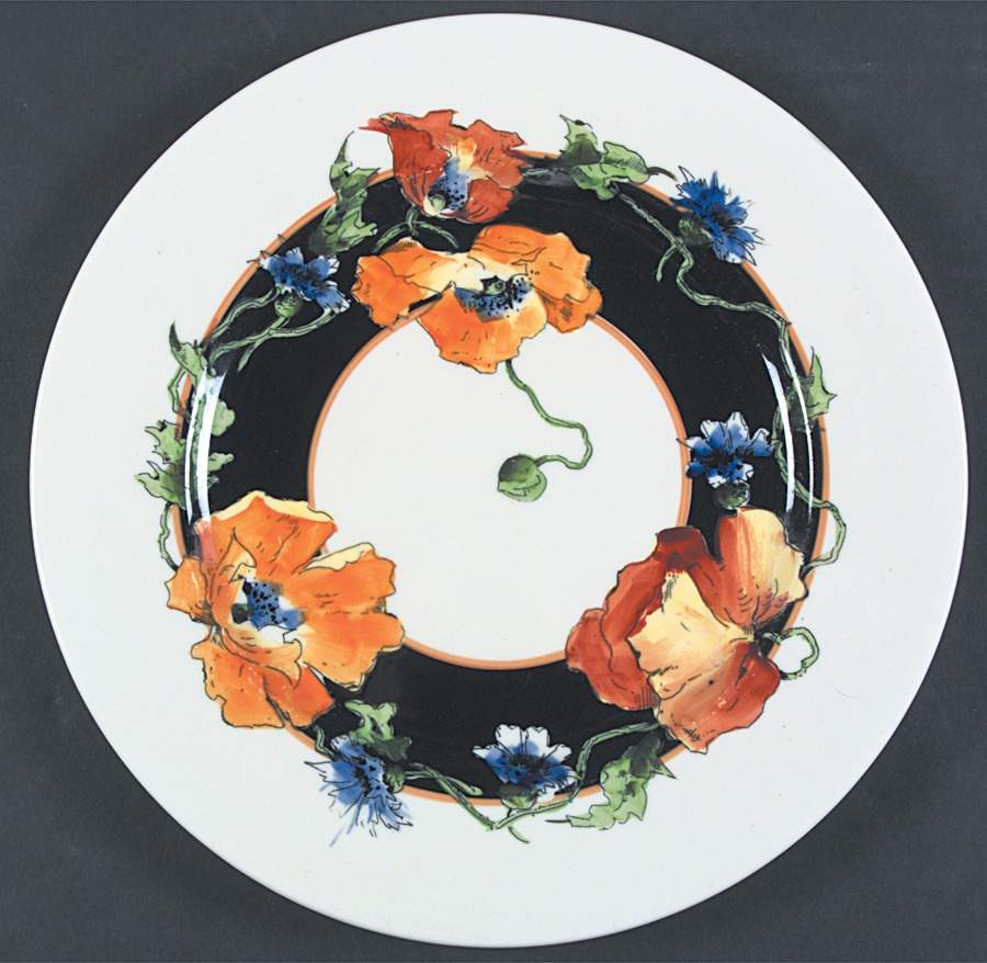 Nature Study Poppies Dinner Plate by Syracuse-1