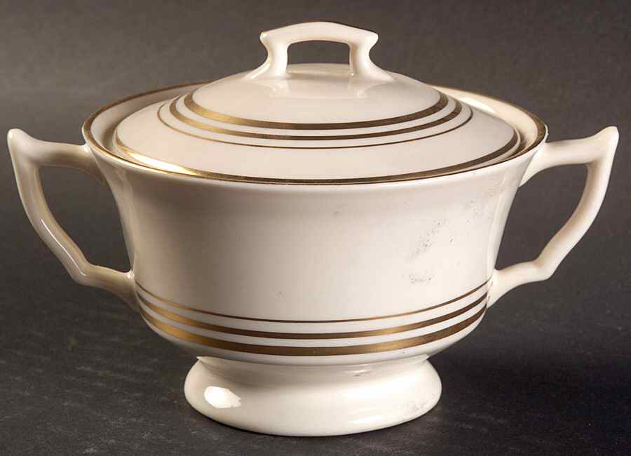 Nimbus Gold Sugar Bowl & Lid by Syracuse-1
