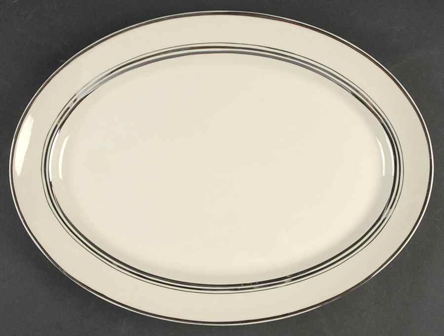 Nimbus Platinum 14" Oval Serving Platter by Syracuse-1