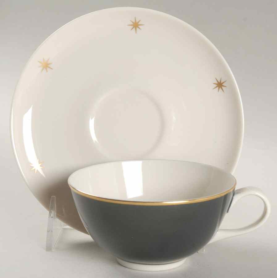 Nocturne Flat Cup & Saucer Set by Syracuse-1