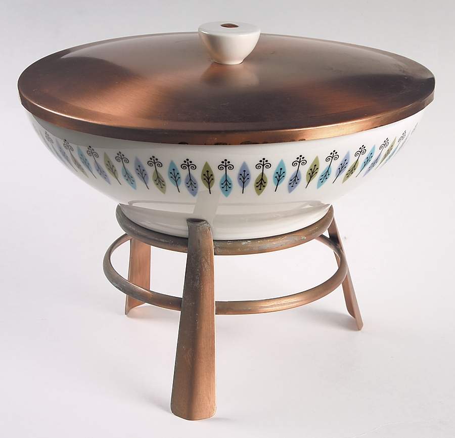 Nordic Round Covered Vegetable w/Copper Lid & Base by Syracuse-1