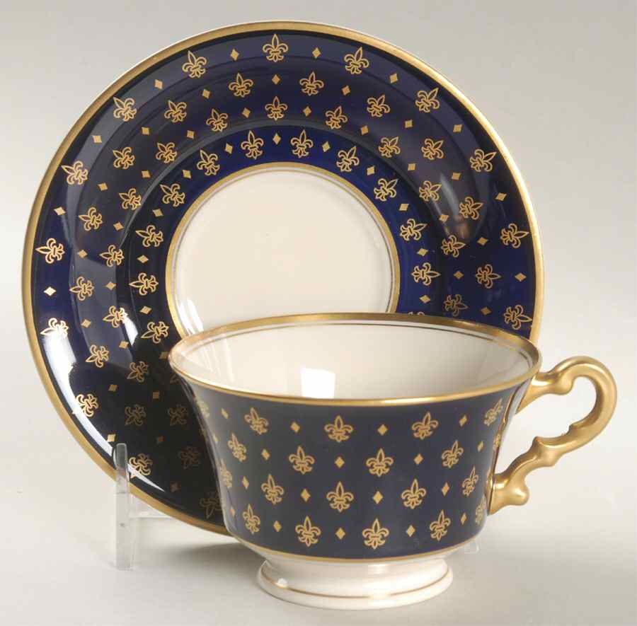 Normandie Footed Cup & Saucer Set by Syracuse-1