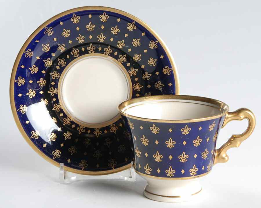 Normandie Footed Demitasse Cup & Saucer Set by Syracuse-1