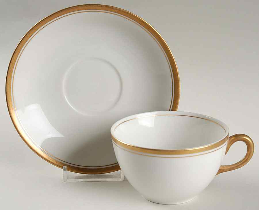 Old Colony Flat Cup & Saucer Set by Syracuse-1