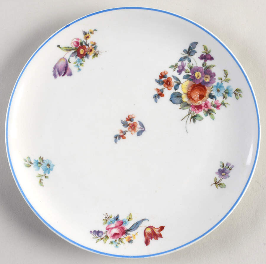 Old Haarlem (Blue Trim) Coupe Salad Plate by Syracuse-1