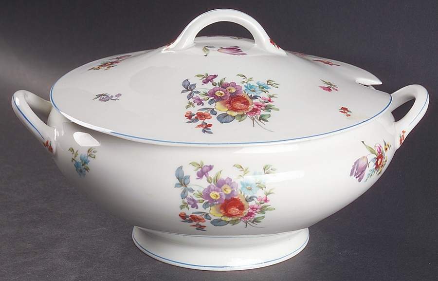 Old Haarlem (Blue Trim) Tureen &  Lid by Syracuse-1