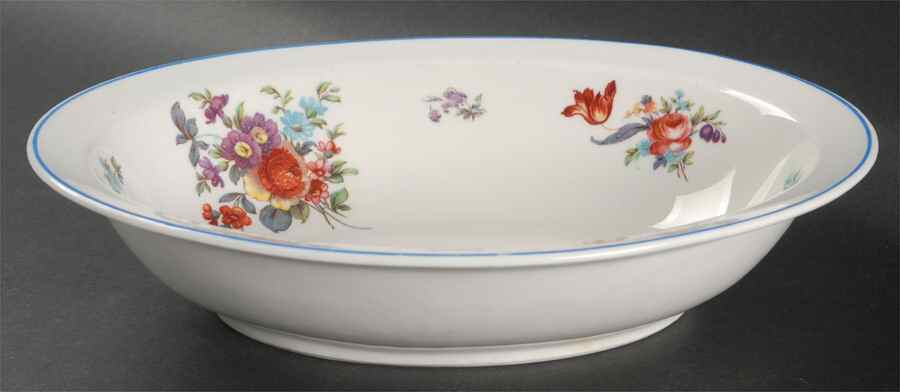 Old Haarlem (Blue Trim) 10" Oval Vegetable Bowl by Syracuse-1