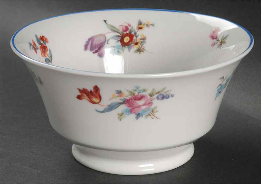 Old Haarlem (Blue Trim) Cranberry Bowl by Syracuse-1