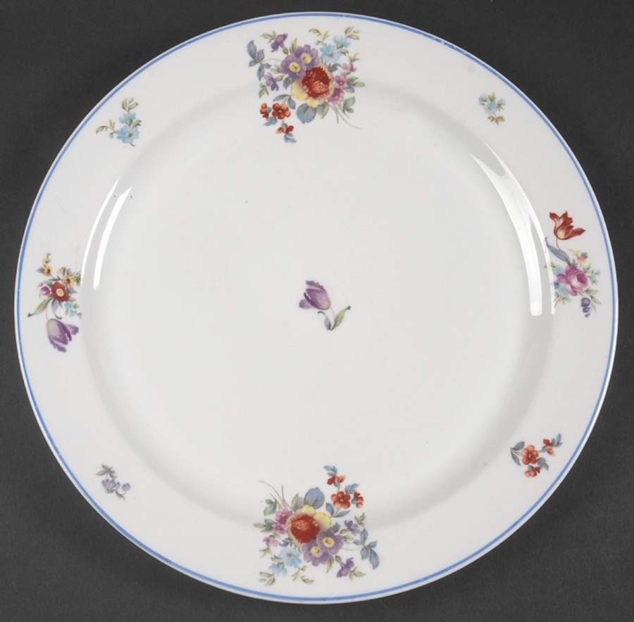 Old Haarlem (Blue Trim) 12" Chop Plate (Round Platter) by Syracuse-1