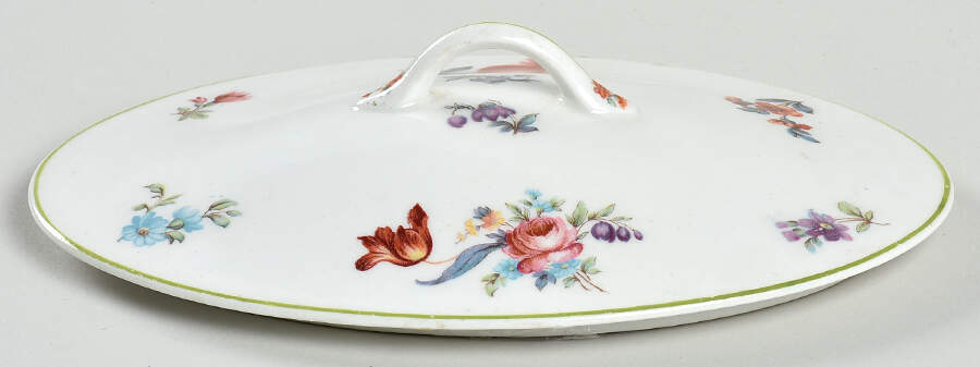 Old Haarlem (Green Trim) Lid for Mini Oval Vegetable by Syracuse-1