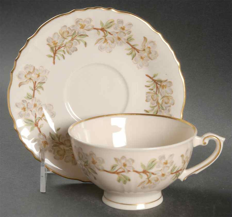 Orchard Footed Cup & Saucer Set by Syracuse-1